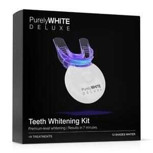PurelyWHITE DELUXE Teeth Whitening Kit, Complete LED 15+ Treatments Stain Remove